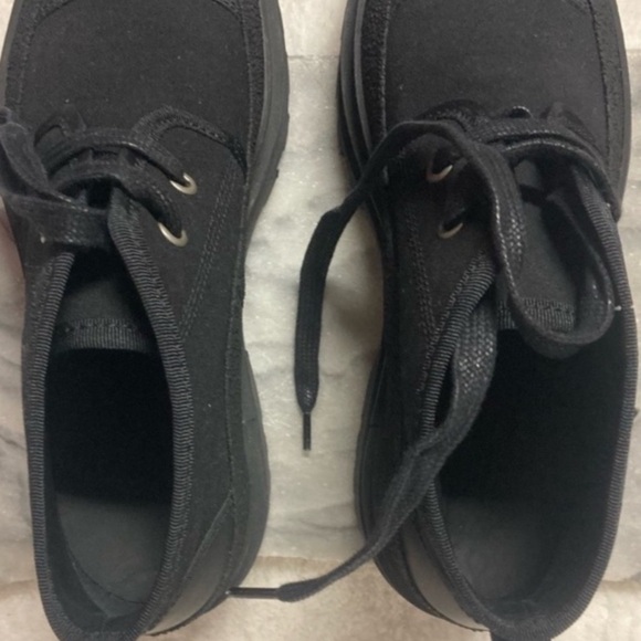 A.P.C Faustine Basse Ankle Boots Size 9 Shoes Lace Up Black Canvas New - Picture 8 of 14